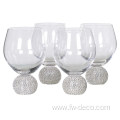 custom Cocktail glass set with diamond decoration stem